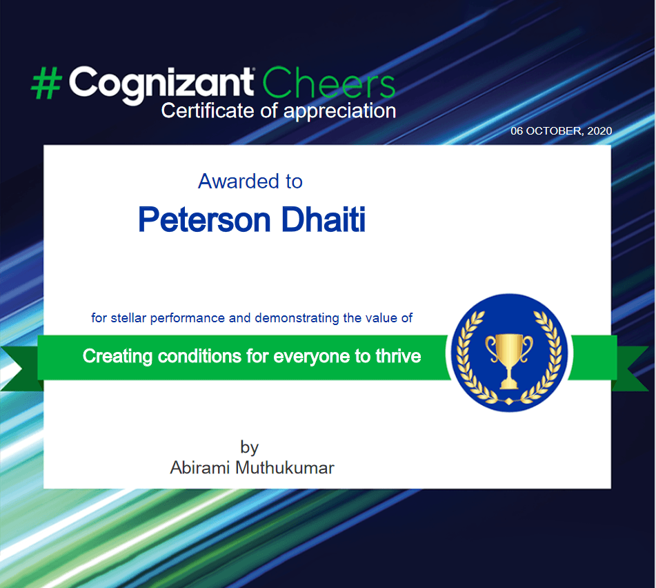 Certificate for Creating Conditions